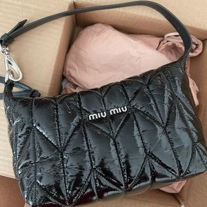 Authentic miu spirit ciré mini-bag